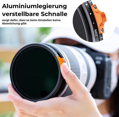 82mm ND-Filter Nano-X Variabler ND2-400 1-9 Stop Filter mit Tasche