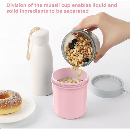 Müslibecher to Go Becher 560ml+310ml Auslaufsicher
