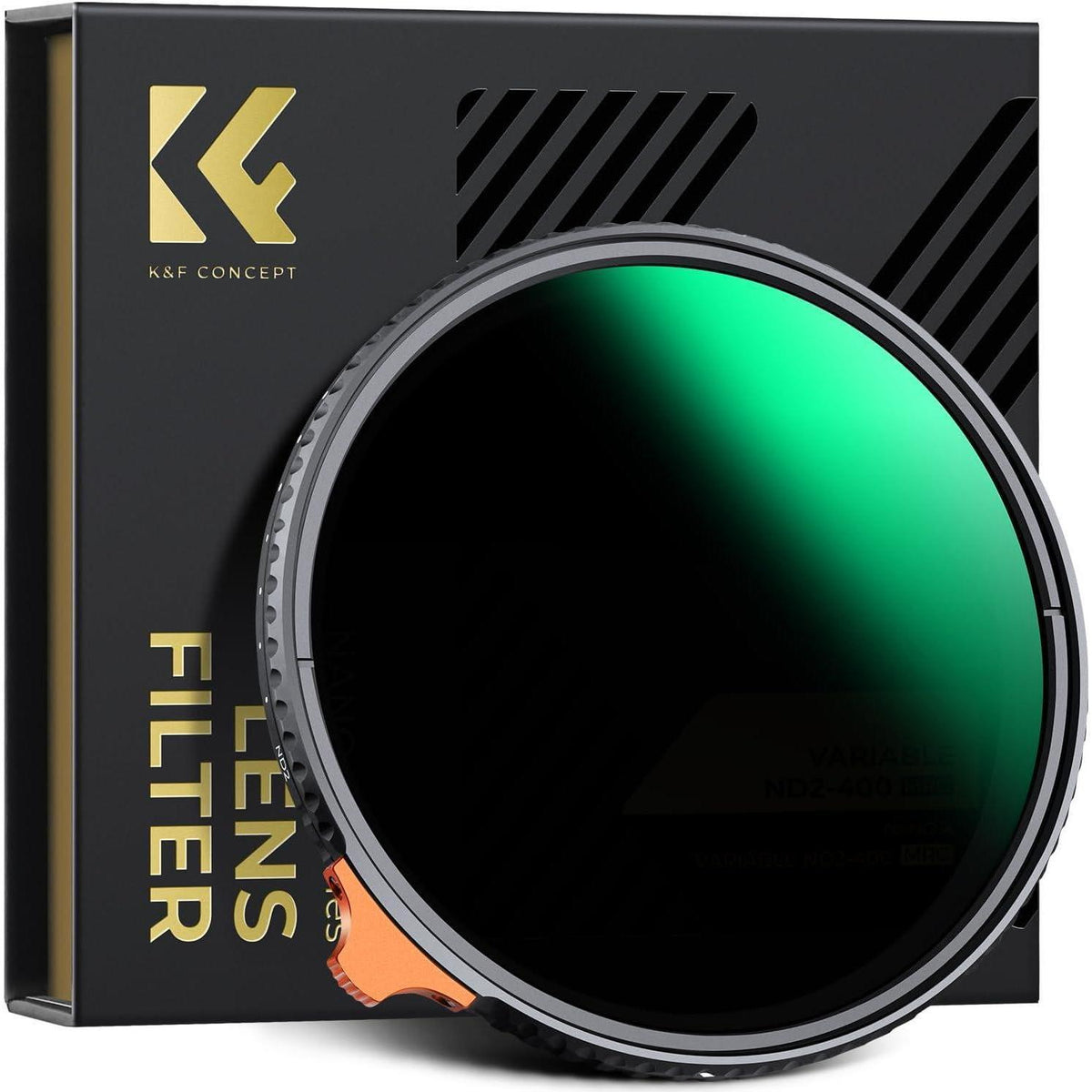 Variabler ND-Filter 62mm ND2-400 mit Hebel und Tasche