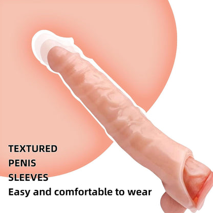 Pennisverlängerung Hülle Realistische Dildo Penis Sleeve 28CM Sex Toyset