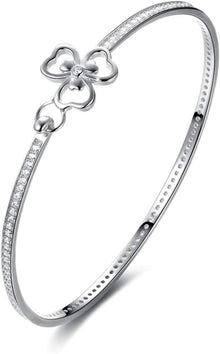 Armband Damen Silber 925 Zirkonia Kristall Blumen Design 133 Stück