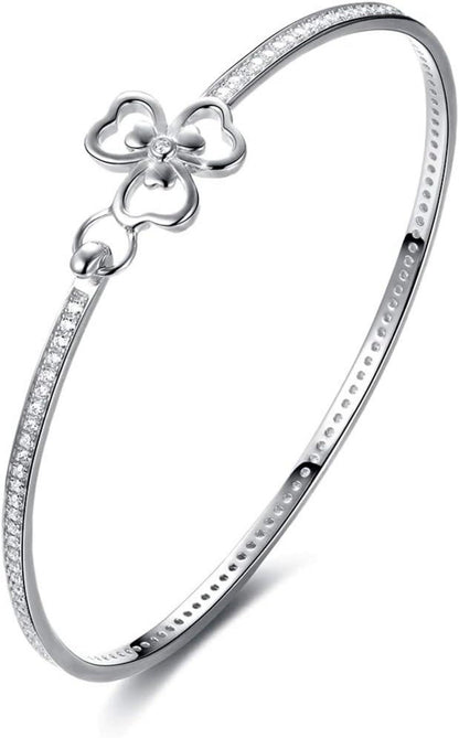 Armband Damen Silber 925 Zirkonia Kristall Blumen Design 133 Stück