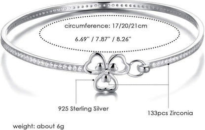 Armband Damen Silber 925 Zirkonia Kristall Blumen Geschenke