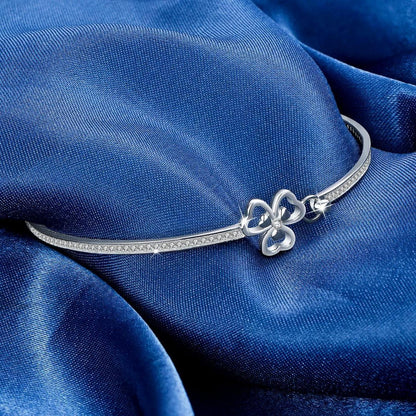 Armband Damen Silber 925 Zirkonia Kristall Blumen Design 133 Stück