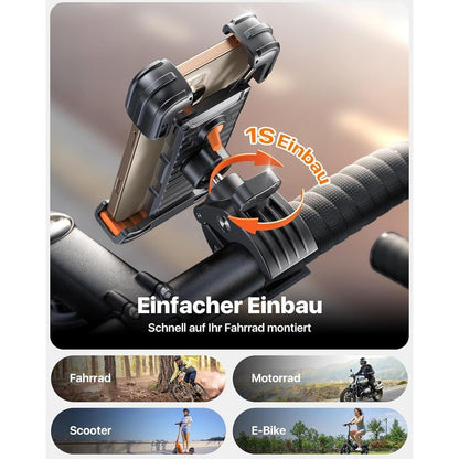 Andobil 2024 Fahrrad Handyhalterung 165 km/h Stoßfest Universal 360° Halter