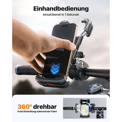 Andobil 2024 Fahrrad Handyhalterung 165 km/h Stoßfest Universal 360° Halter