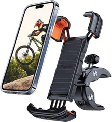 Handyhalterung Fahrrad Stoßfest Einhandbedienung【360°】- Orange