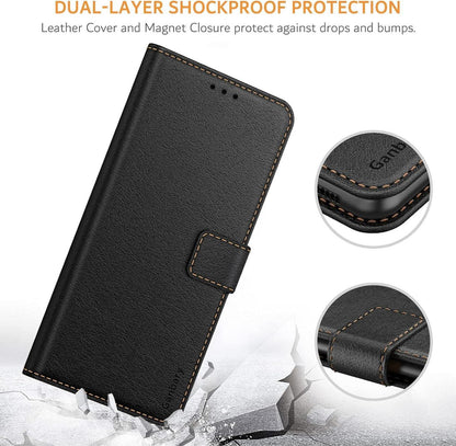 Handyhülle für Xiaomi Poco X3 Pro Leder Flipcase Schwarz
