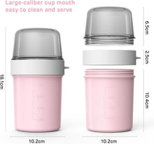 Abree Müslibecher To go Becher 560ml+310ml Rosa
