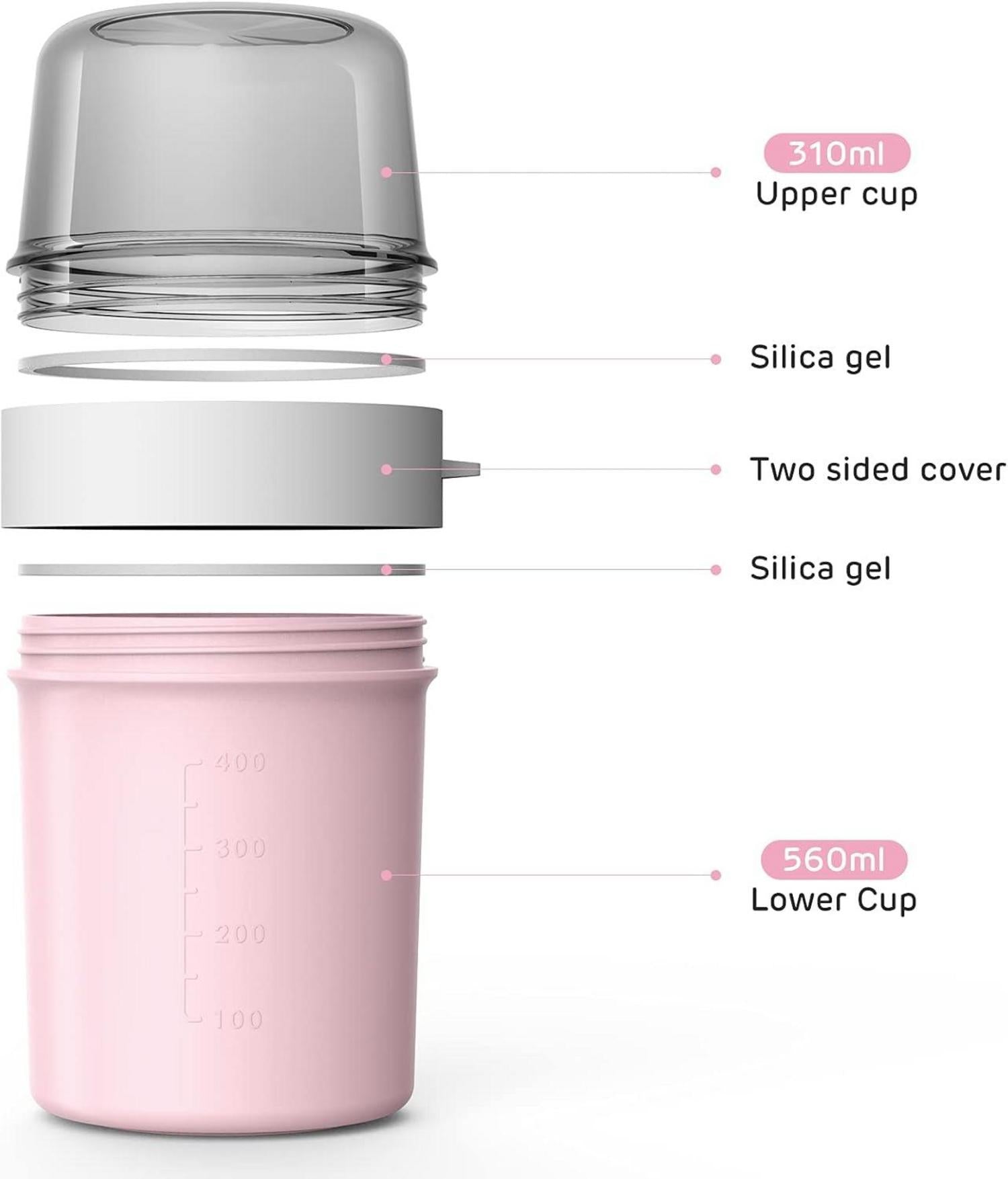 Abree 870ml Müslibecher & Joghurtbecher To go Lunchbox für Mikrowelle