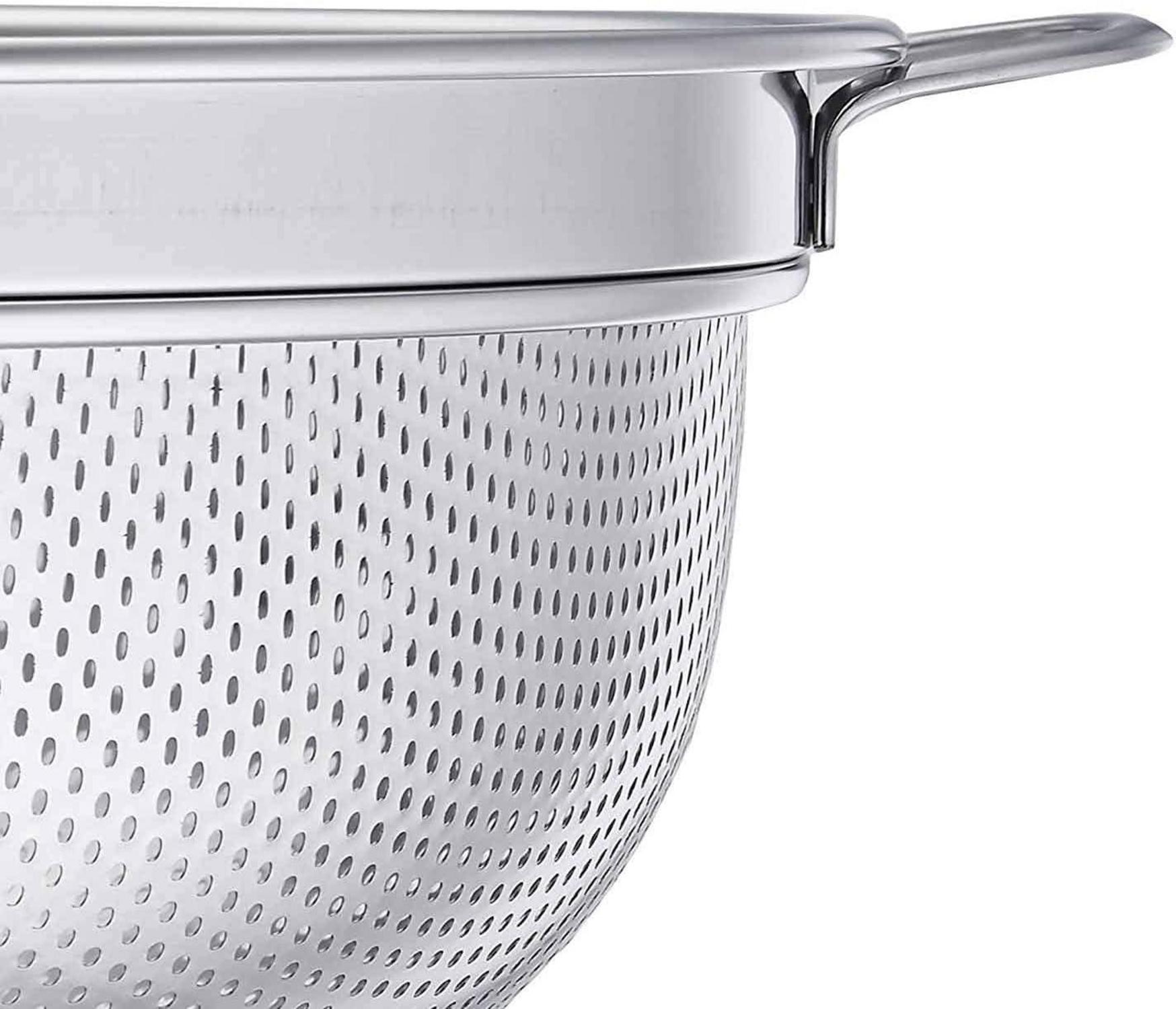 Homikit Edelstahl Nudelsieb mit Griffen, 20cm