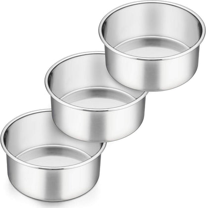 Backform Set 16cm Rund Edelstahl Kuchenform Auslaufsicher