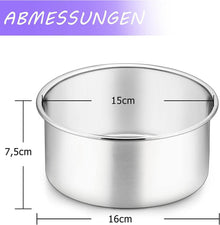 Homikit 3er Set Runde Kuchenformen 16cm aus Edelstahl