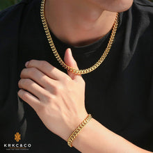 Herren Kette Armband Set in Gold 24GD von KRKC&CO