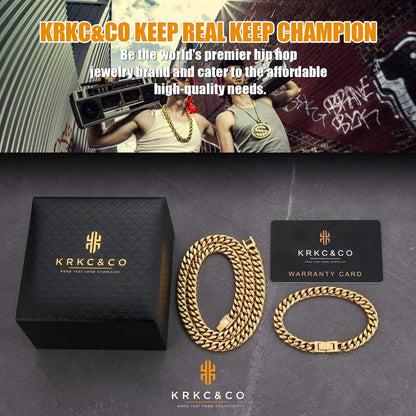 Herren Kette Armband Set Gold 24 Karat San Remo