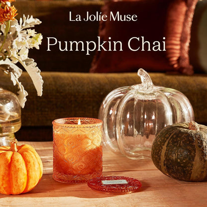 La Jolíe Muse Kürbis Chai Duftkerze im Glas 230g 55h