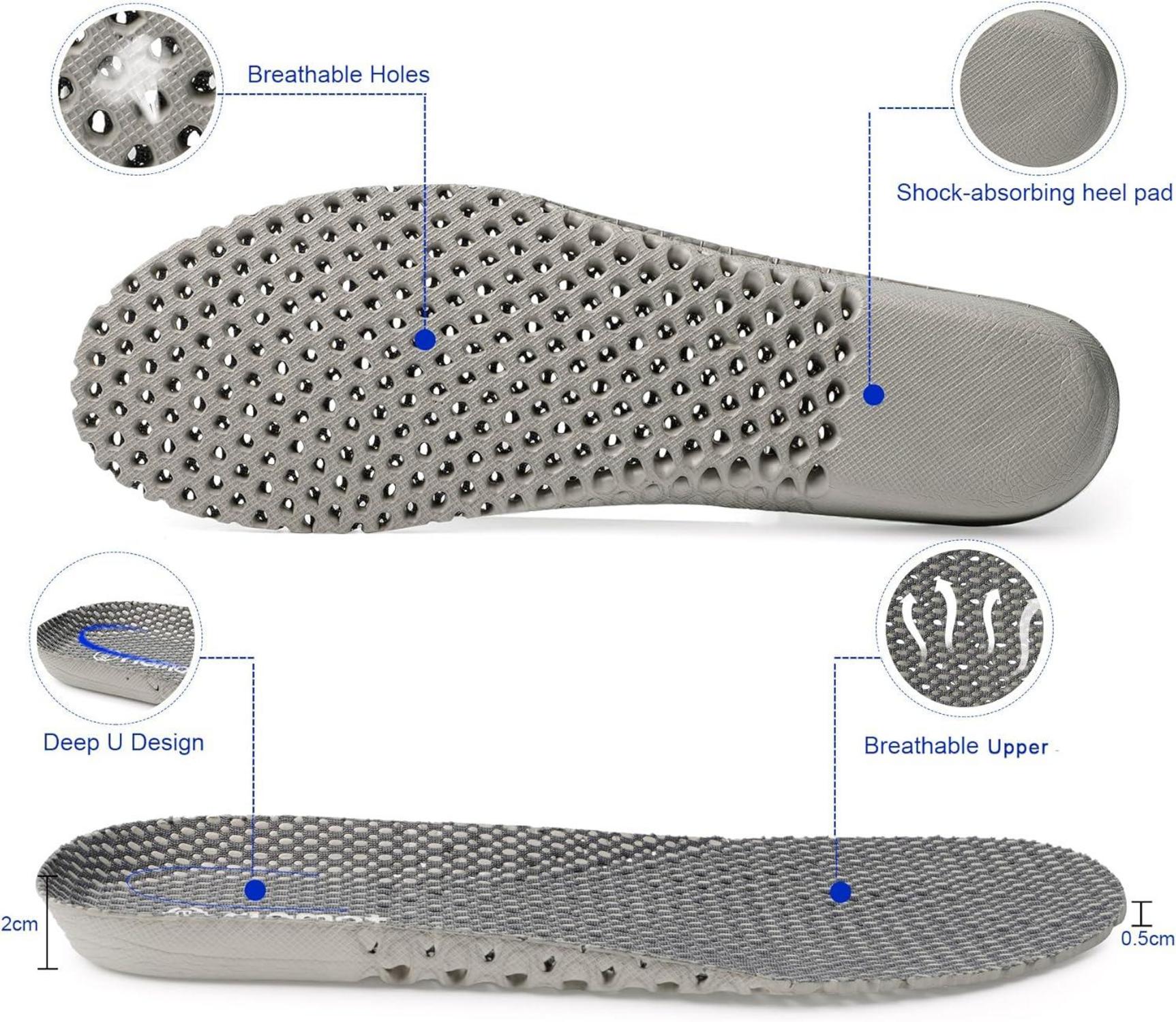 Sport Einlegesohlen für Herren Damen - Arch Support Einlagen Gr.36-47