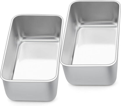 2er Set Edelstahl Brotbackform Kastenform 23x12x6cm Spülmaschinenfest