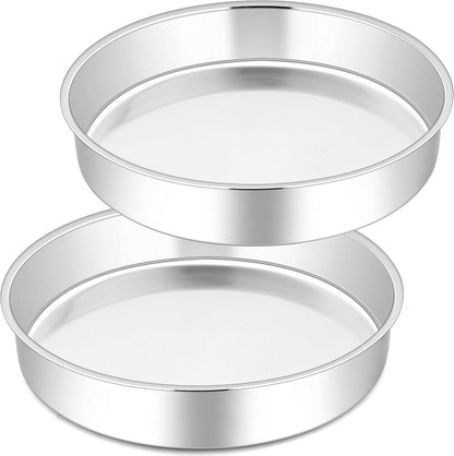 Joyfair Edelstahl Backform Set Rund Kuchenform 25cm 2er Pack