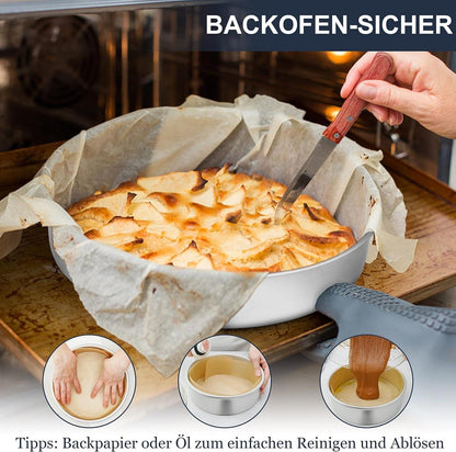 Edelstahl Backformen Set Rund Kuchenform 2er 25cm Joyfair