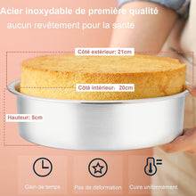 Joyfair 2er Set Edelstahl Kuchenform Rund Backform 21cm
