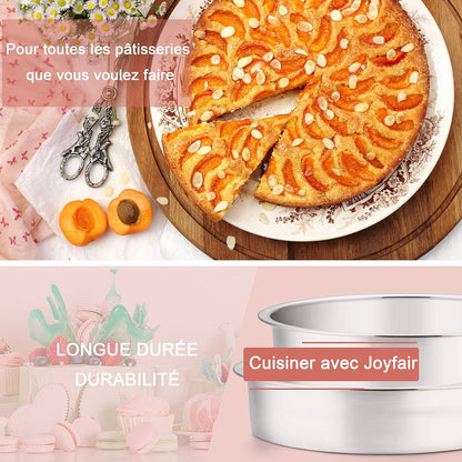 2er Set Edelstahl Backform Rund Kuchenform 21cm - Gesund Ungiftig