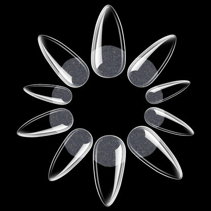 Mandel Nagelspitzen 216 Stück – 12 Größen für Gelnägel & Acryl