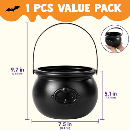 JOYIN Großer schwarzer Halloween-Kessel 19,1 cm