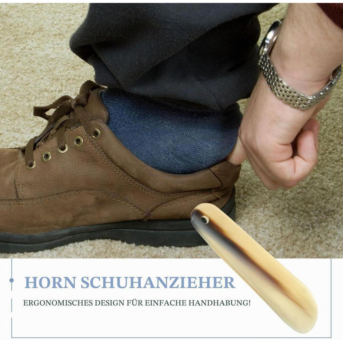 Holibanna Schuhlöffel aus Horn – Robust & Praktisch für Reisen