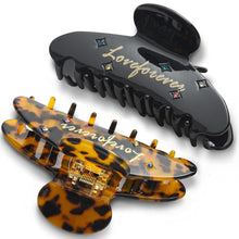 2er Set Acetat Haarklammern für Damen - Groß, Dickes Haar