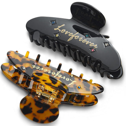 2er Set Acetat Haarklammern für Damen - Groß, Dickes Haar