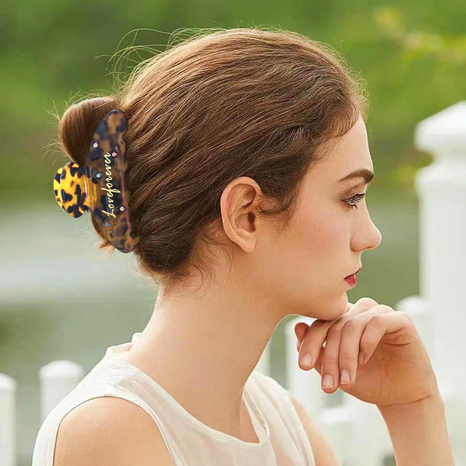 2er Set Acetat Haarklammer Damen Haarkralle für Großes