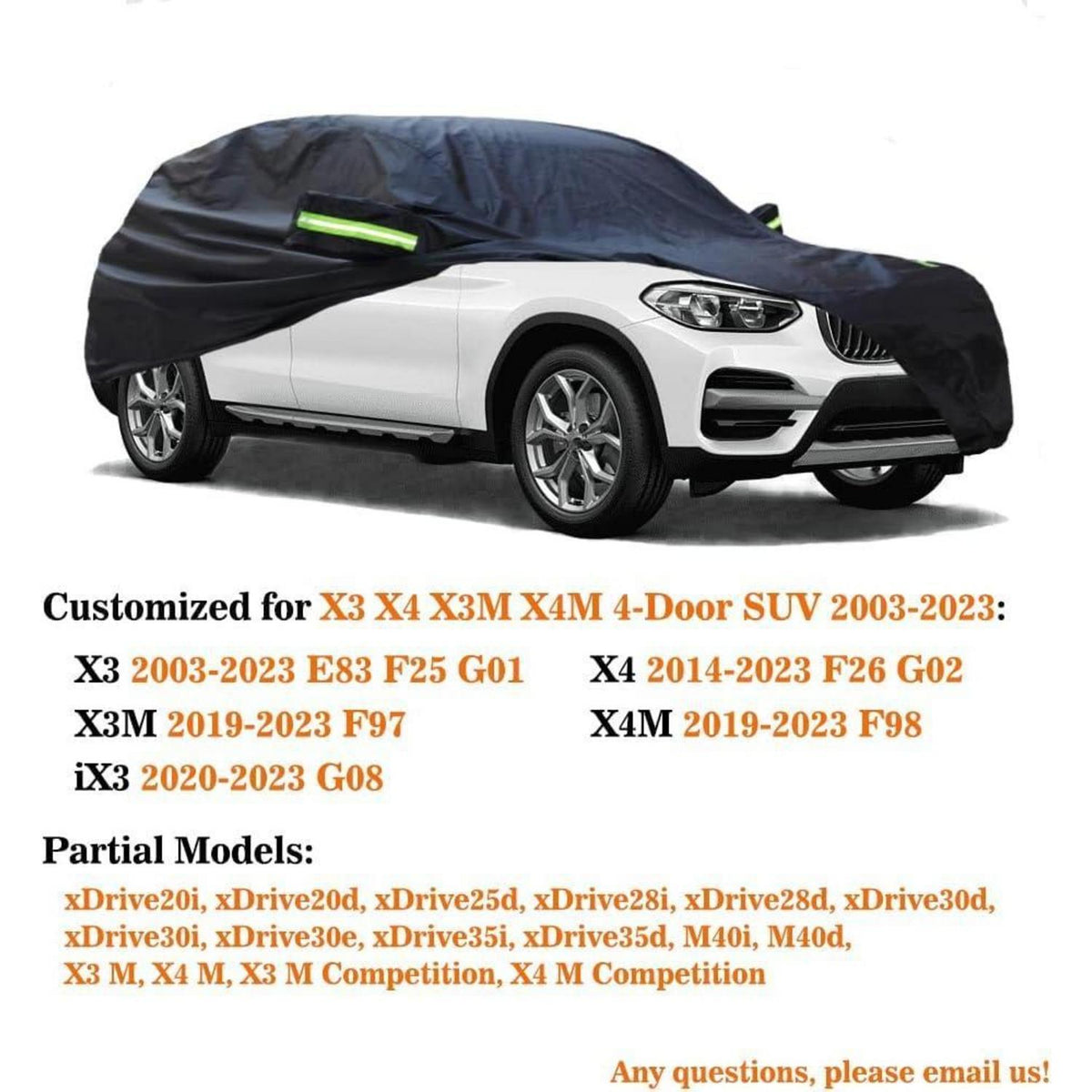 Auto Abdeckung BMW X3/X4/X3M/X4M Wasserdicht Allwetter