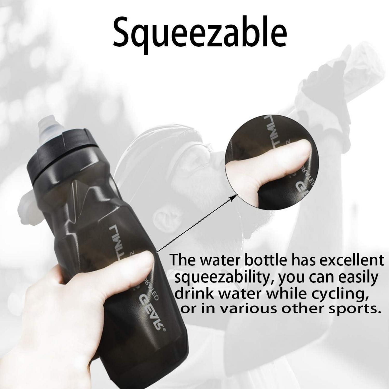 Fahrradflaschenhalter mit 21 oz Flasche und Gitter, Schwarz
