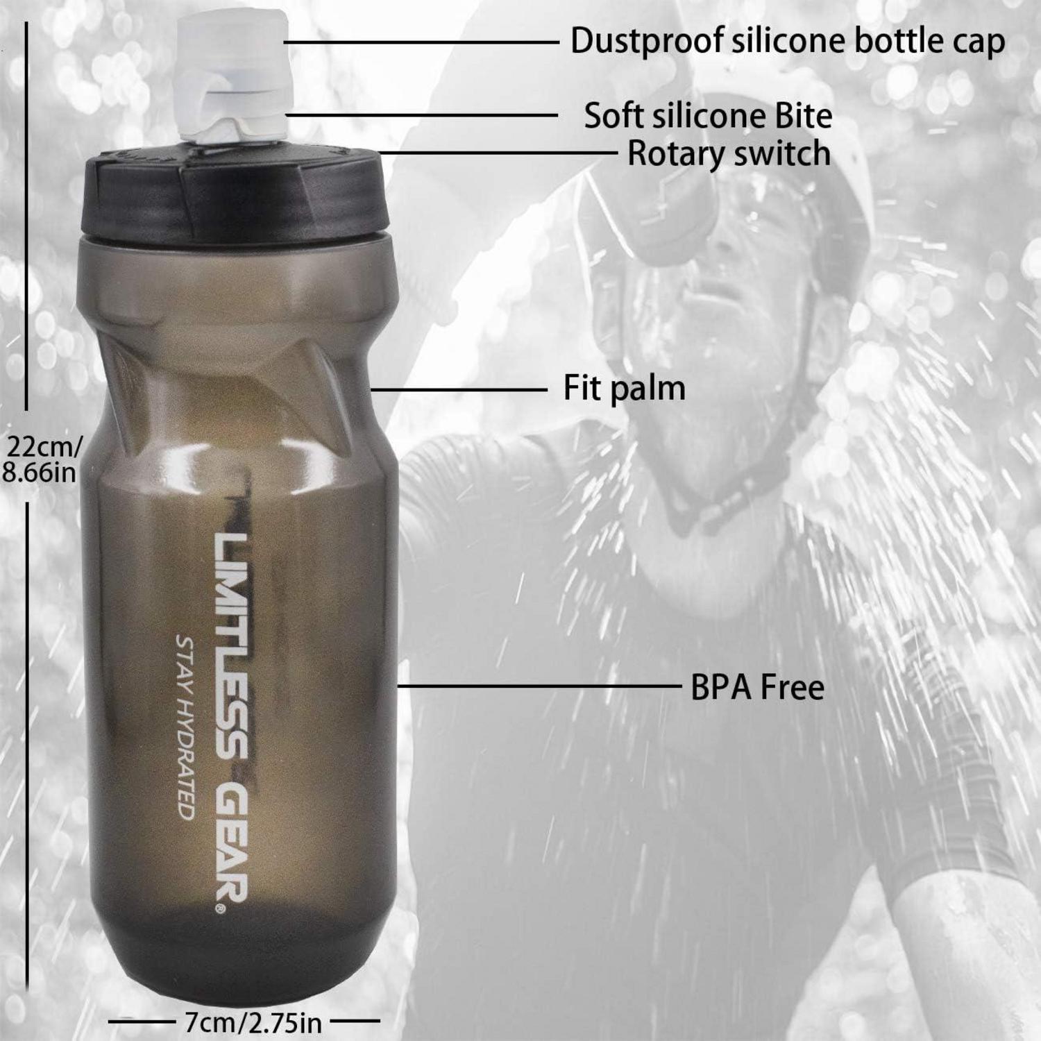 Fahrradflaschenhalter mit 21 Oz Flasche, leicht, Rennrad Schwarz