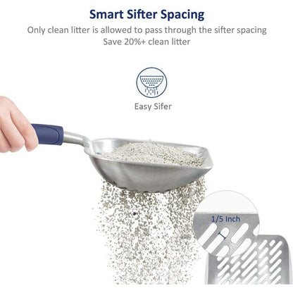 WePet Katzentoilette Sieb Aluminium Schaufel Griff Kotsieb