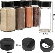 24er Glas Gewürzgläser Set mit Deckel, Etiketten & Trichter