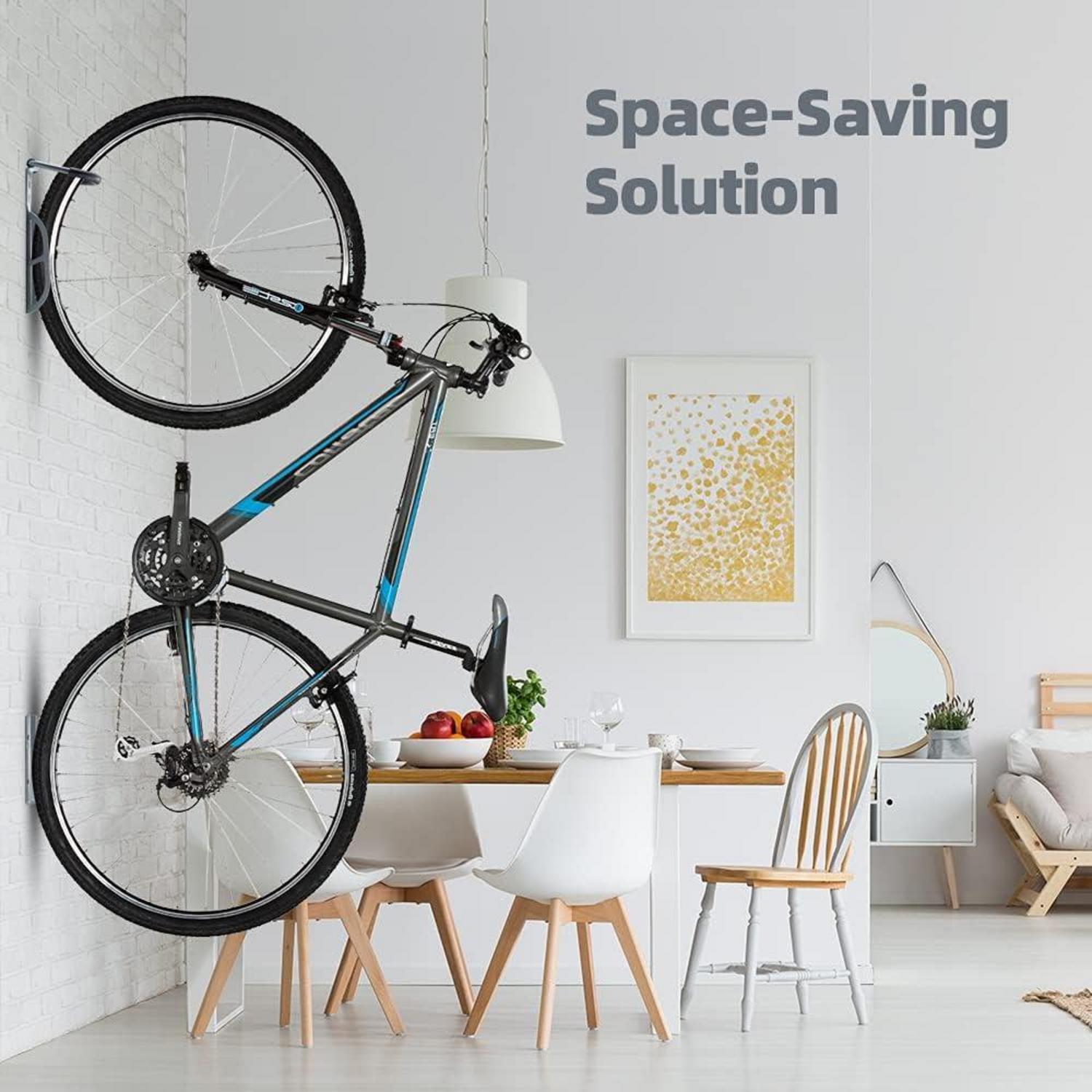 LYCAON Wand Fahrradhalterung Stahl Ultimate Grey Fahrrad Haken Wall Mount