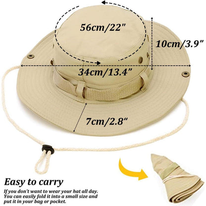 Sonnenhut Herren Fischerhut Safarihut Buschhut UV Schutz
