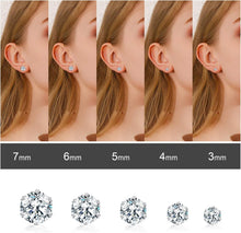 925 Sterling Silber Zirkonia Ohrstecker Set für Damen