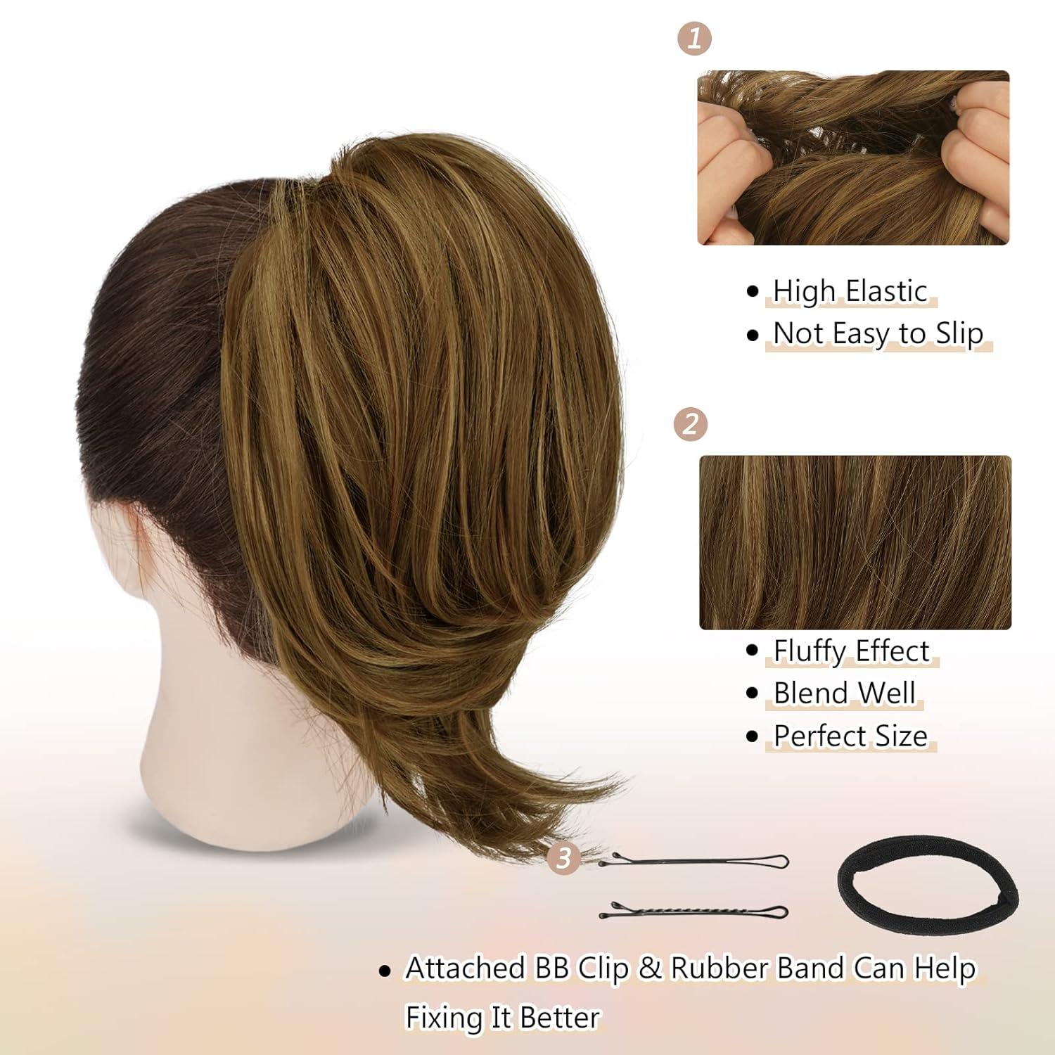 Haarknoten-Pferdeschwanz-Verlängerung synthetisch für Frauen