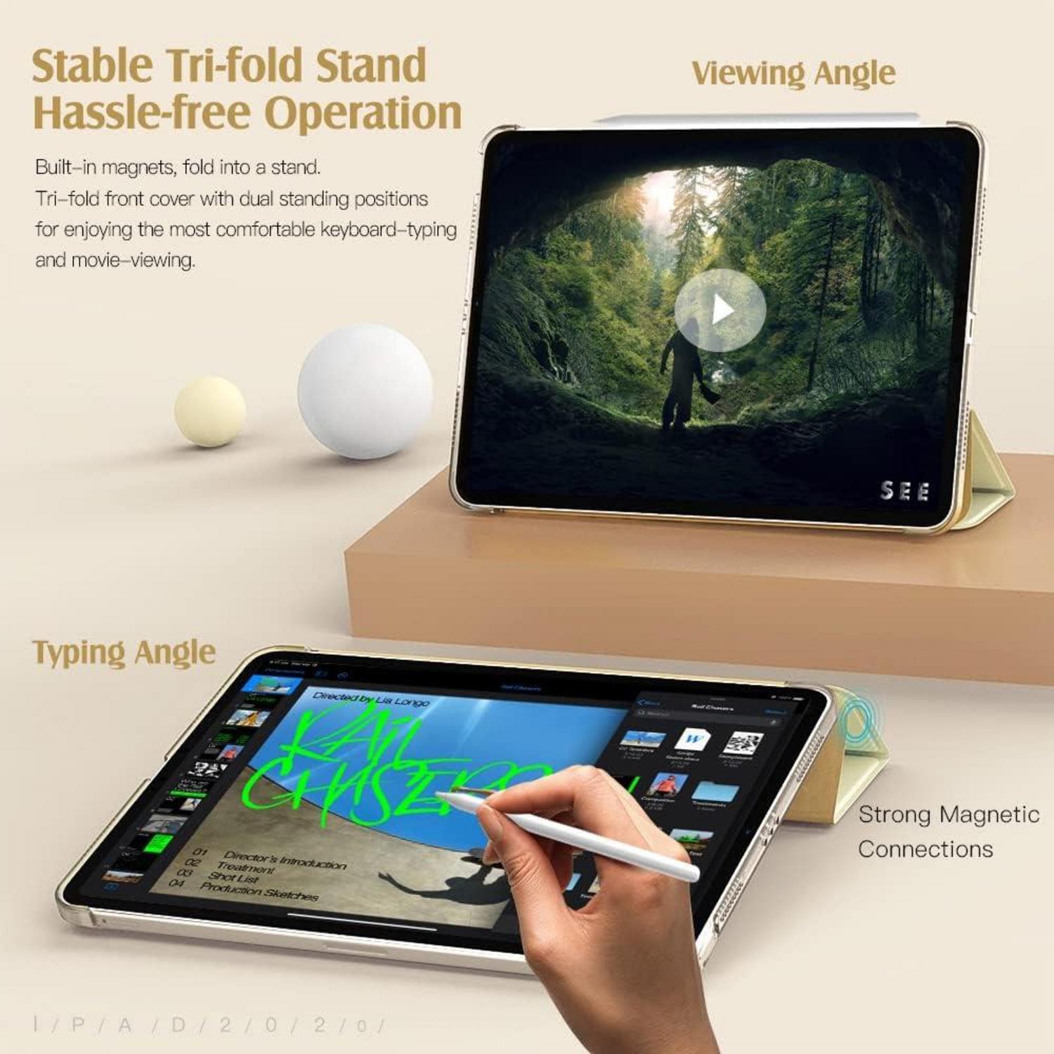 iPad Air 11 Zoll Hülle M2 2024 Schlank Schutzhülle Transparenter