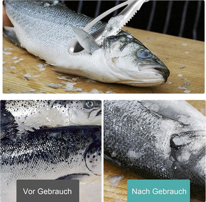 Fischentschupper Edelstahl Profi Scaler Scraper Fischschaber