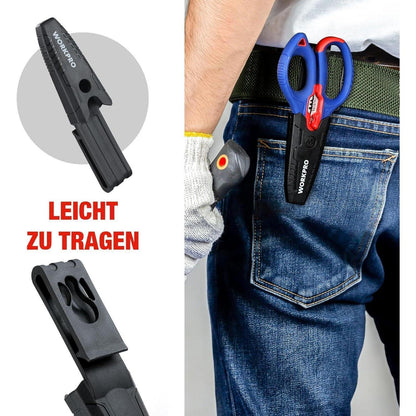WORKPRO Elektrikerschere Kabelschere mit Abisolierzange