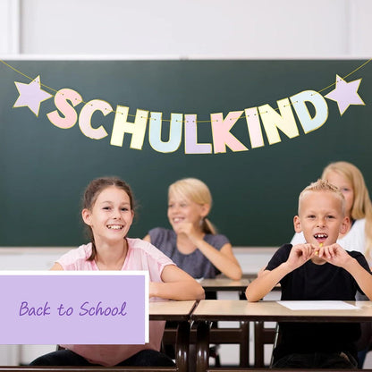 Schulkind Girlande Pastell Einschulung Banner Hänge Deko