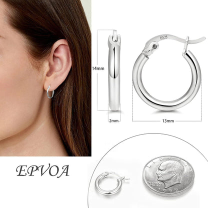 Creolen Ohrringe Silber Gold Set Damen Herren Mädchen 13/15/20mm