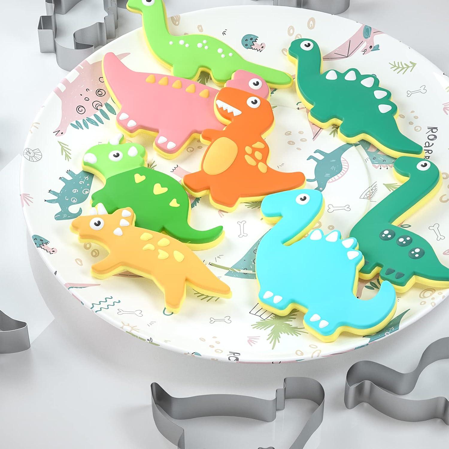 Dinosaurier Ausstechform Set Dino Keksausstecher Plätzchen Edelstahl (8