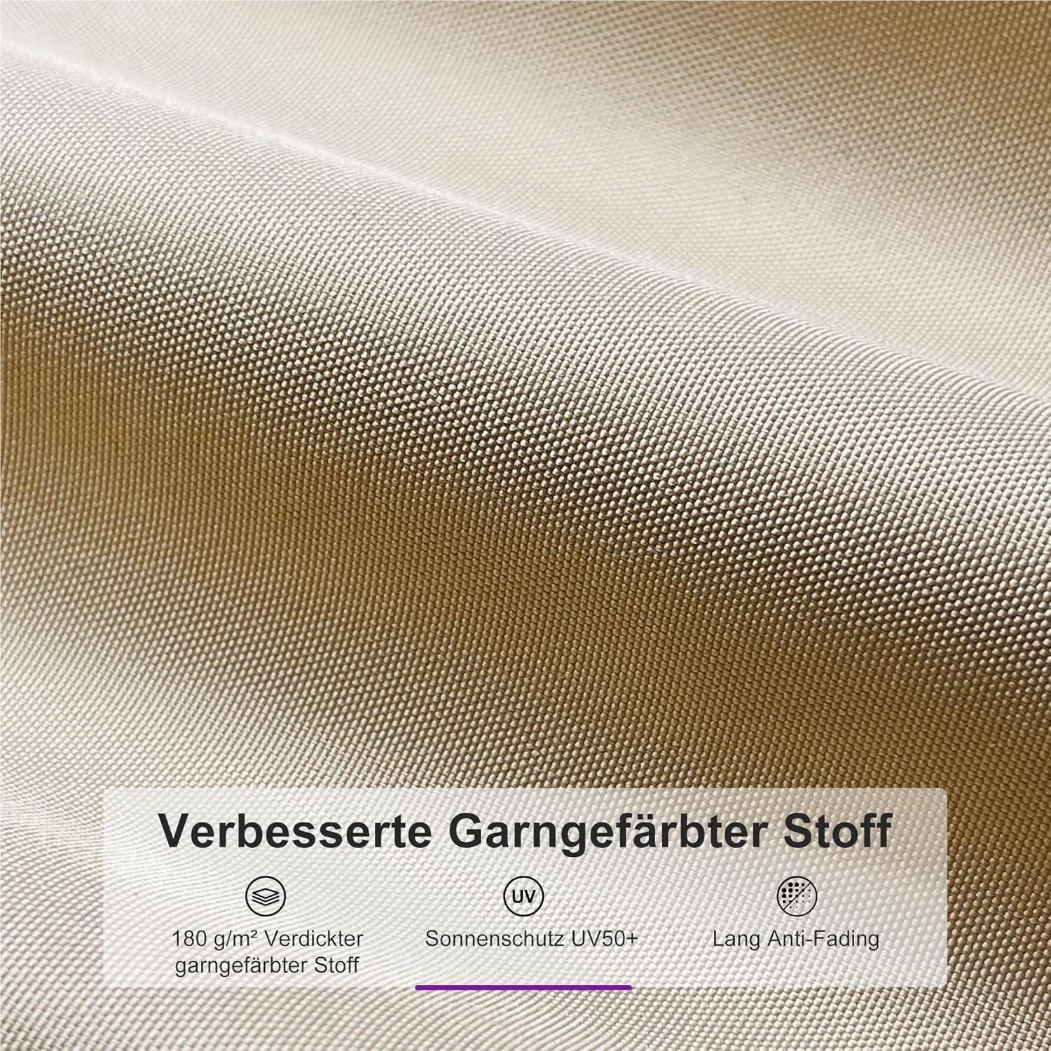 PURPLE LEAF Pergola 3x4 m Aluminium Gartenpavillon UV-Schutz Beige
