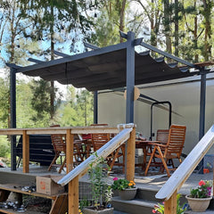 PURPLE LEAF Pergola 3x4m Aluminium Gartenpavillon Wasserdicht Stabil