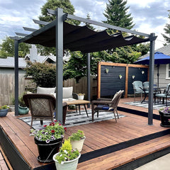 Aluminium Pergola Wasserdicht Stabil Winterfest Überdachung UV-Schutz
